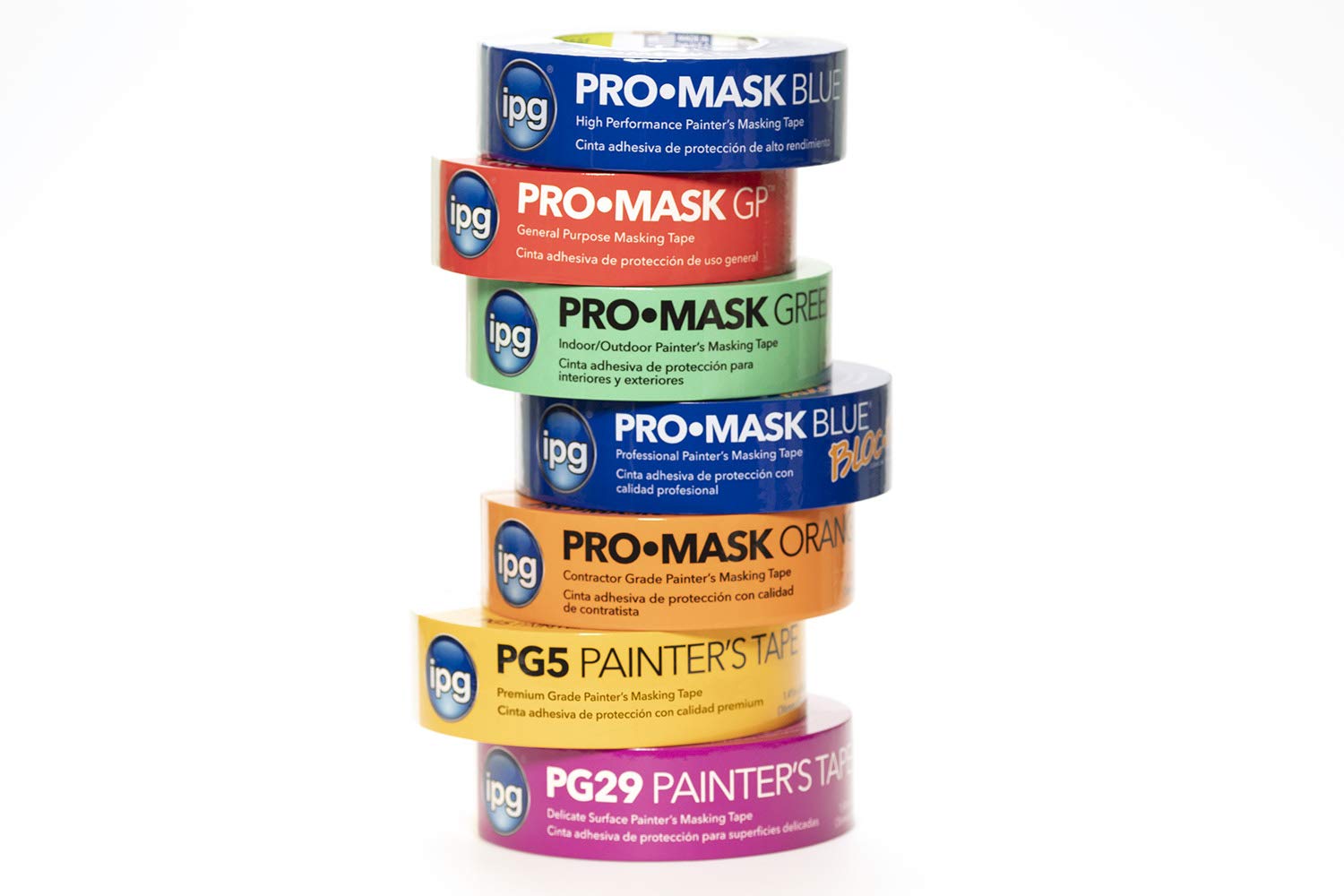 IPG ProMask Orange Contractor Grade Painter's Masking Tape - 0.94 Inch x 60 Yards, 36-Pack - High Adhesion, Clean Removal for Professional Painting, Drywall & DIY Projects - Perfect for Walls, Trim, Windows and Home Renovations
