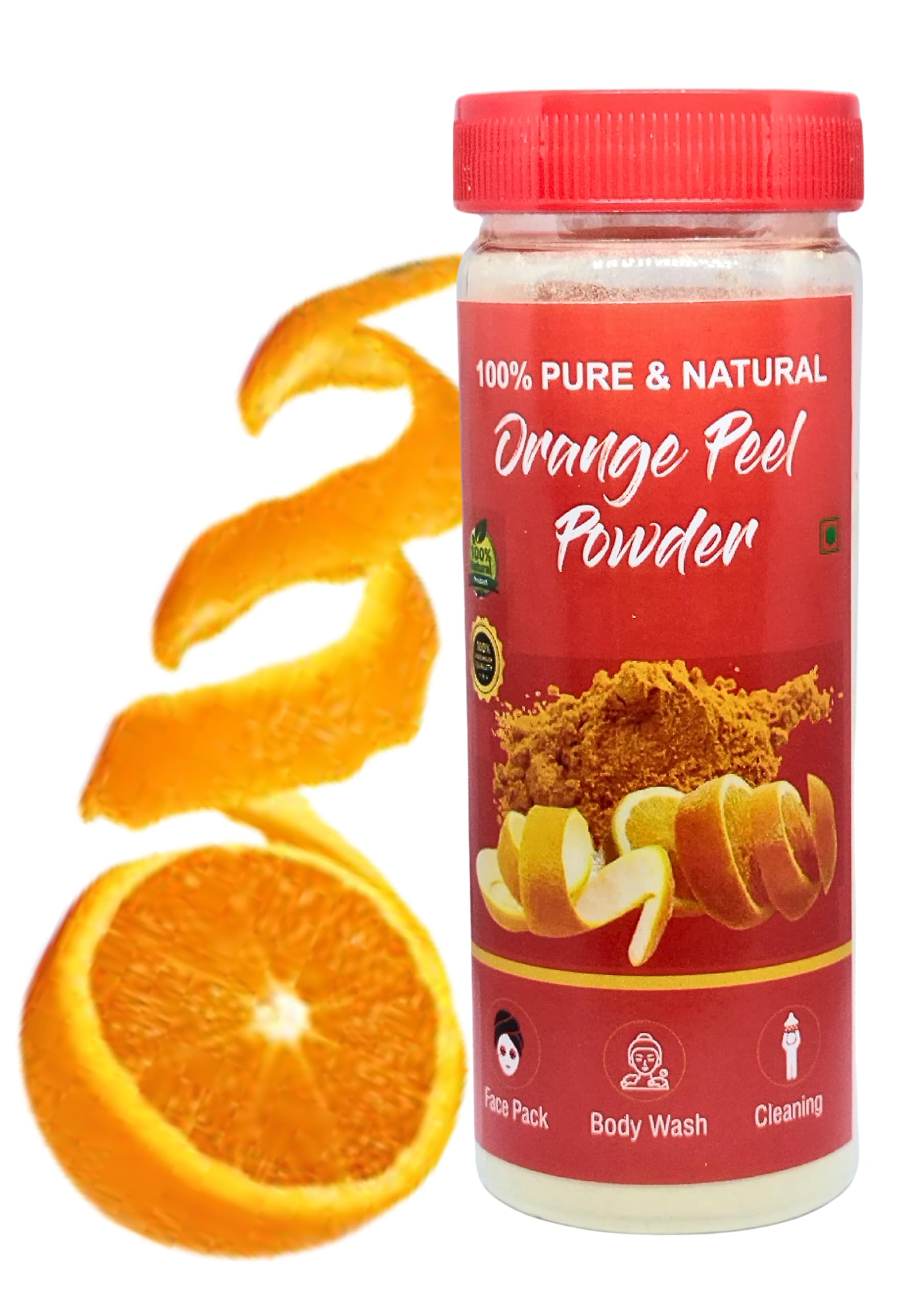 MaF® Organic Orange Peel Powder Face Mask 300g - Oil Control, Tan Removal, Acne Treatment for Glowing Skin | Natural Antioxidant Face Pack for Pimples & Scar Reduction | Perfect for Daily Skincare & Spa Treatments
