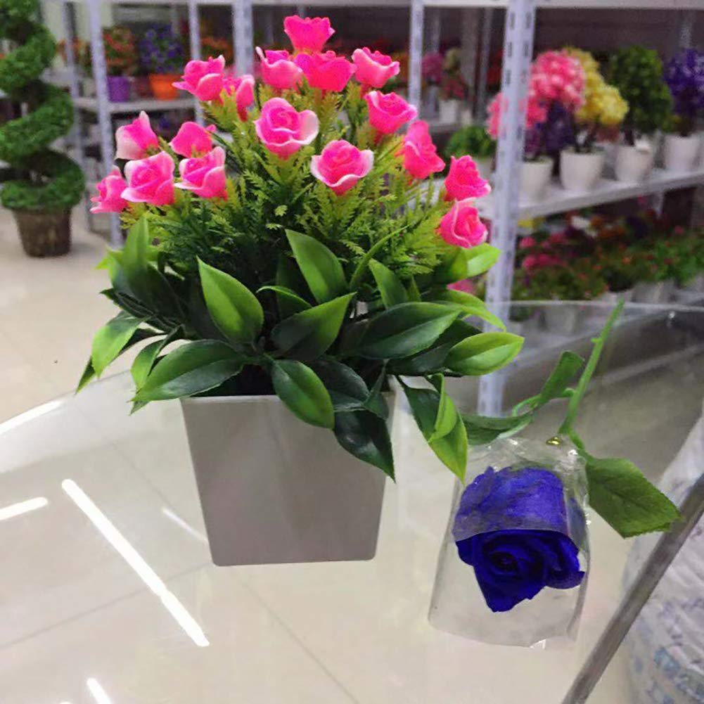 Bluelanss 1Pc Artificial Bonsai Tree in Pot - Pink Faux Flower for DIY Garden, Wedding, Home & Office Decor | Perfect for Table Centerpieces, Party Decorations & Gift Ideas