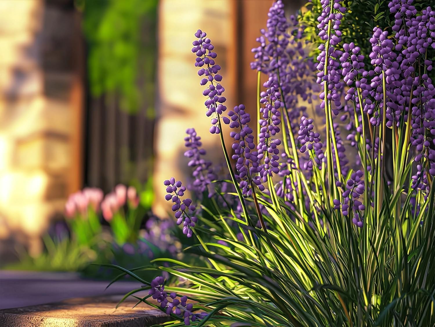Big Blue Liriope Muscari Plants - 5 Live 4 Inch Pots - Drought Tolerant, Low Maintenance Evergreen Ground Cover - Perfect for Landscaping, Borders, and Container Gardens