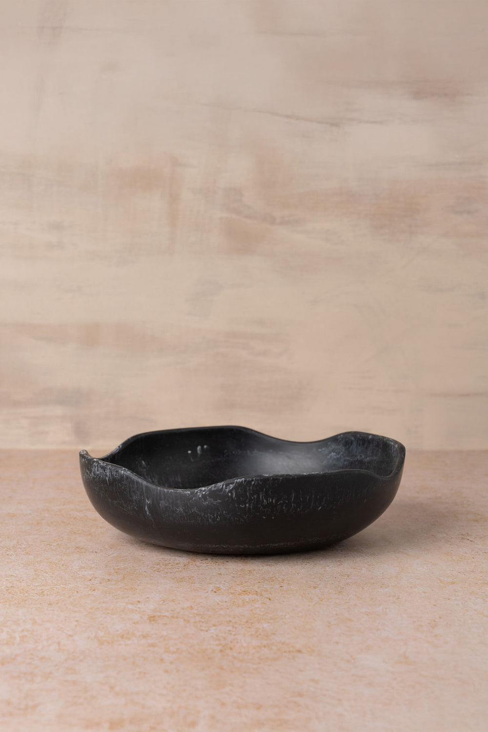Premium Flow Resin Salad Bowl - Ash Black | Eco-Friendly & Durable Kitchenware for Serving, Entertaining & Healthy Dining
