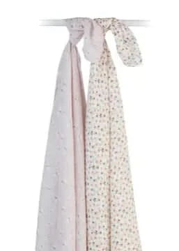Lulujo 2-Pack Soft Cotton Baby Swaddle Blankets - Breathable & Comfortable for Newborns, Infants - Perfect for Swaddling, Nursing, Stroller & Car Seat Covers