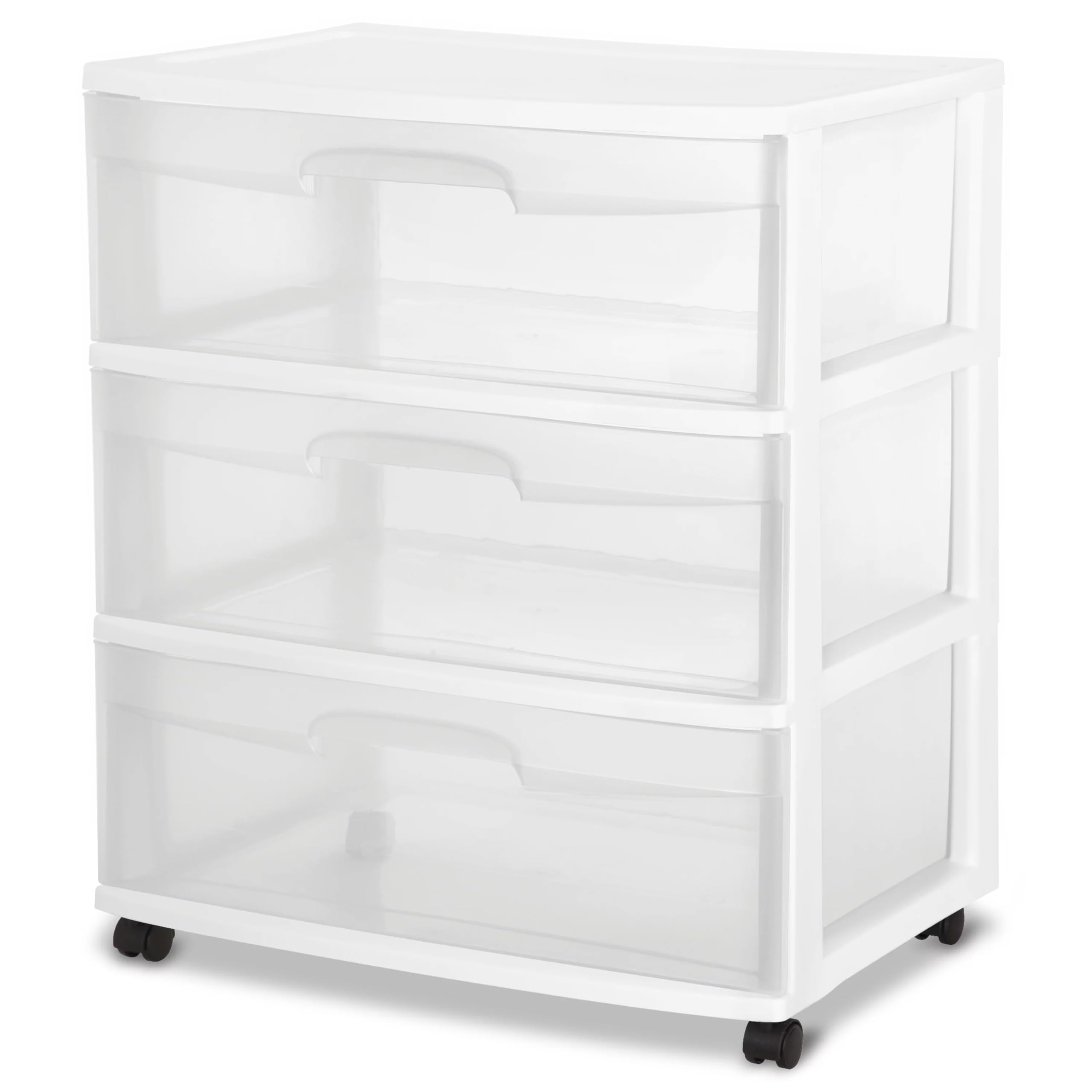 GerRiT 3-Drawer Rolling Storage Cart - White Organizer for Home & Office