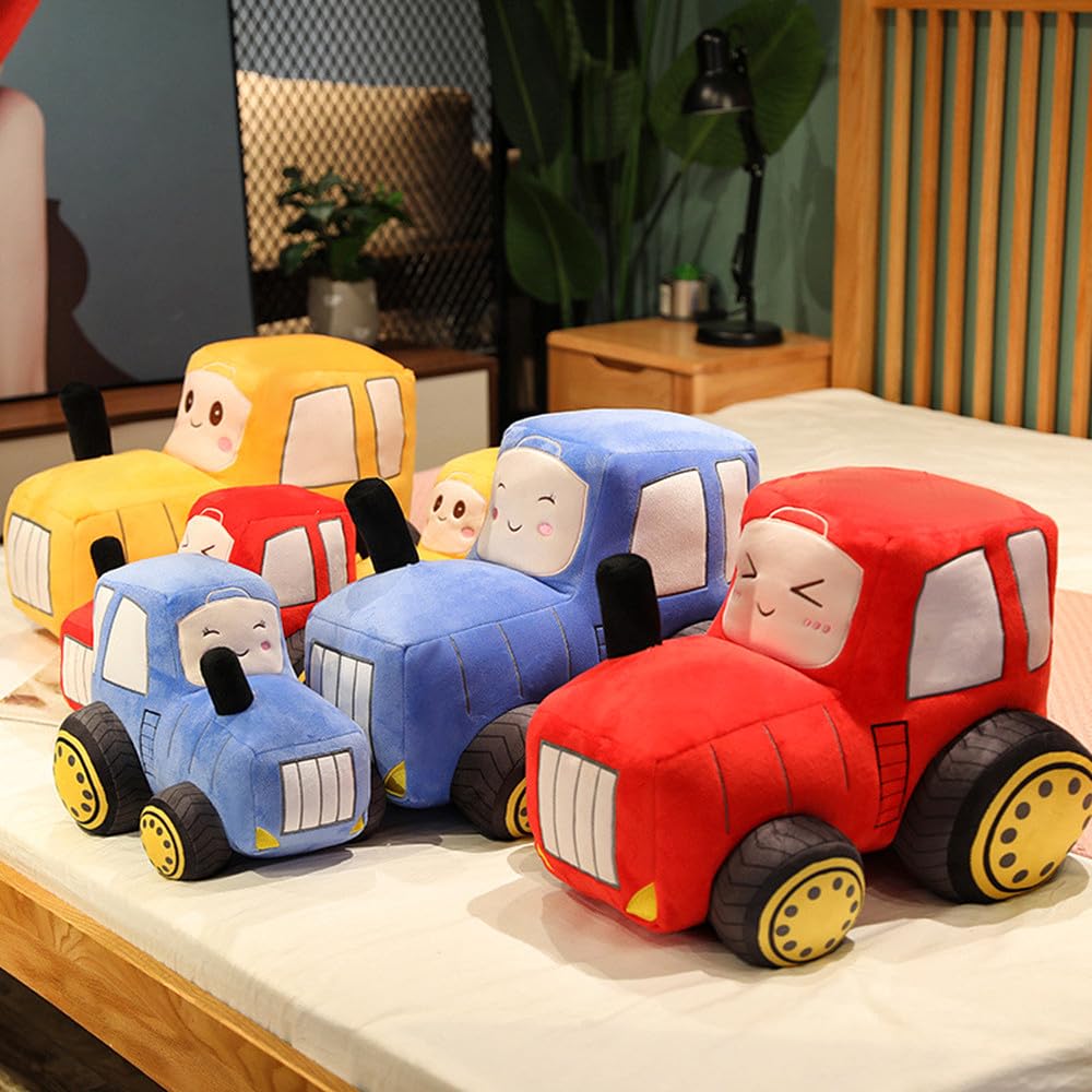 Soft Plush Truck Pillow Toy - 12 Inch Blue Stuffed Car Doll for Boys & Kids | Cute Simulation Vehicle Gift for Bedroom Decor, Travel Companion & Playtime Fun