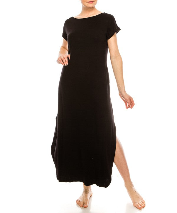 Bamboo Maxi Dress for Women - Eco-Friendly Summer Long Dress - Boho Flowy Beach Dress for Vacation, Party, and Casual Wear