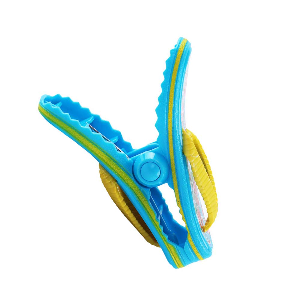 Windproof Beach Towel Clips Set of 4 - Large Flip Flop Design for Beach Chairs, Quilts & Outdoor Towel Holders | Perfect for Poolside, Picnics & Travel