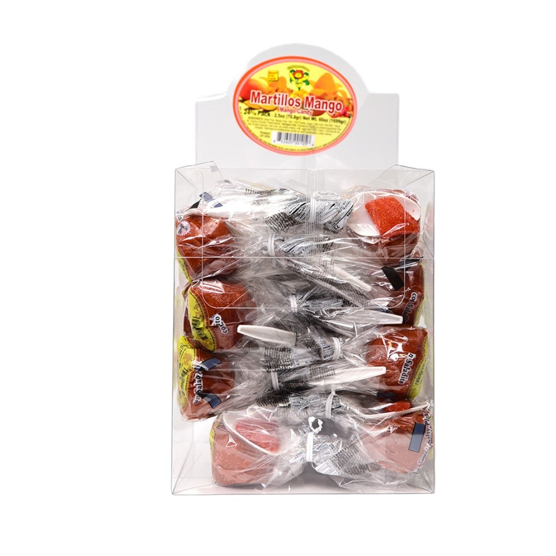 El Leon Martillo Mango | 24ct Box of Premium Dried Mango Slices | Healthy Snack for Hiking, Office & Kids Lunch Boxes