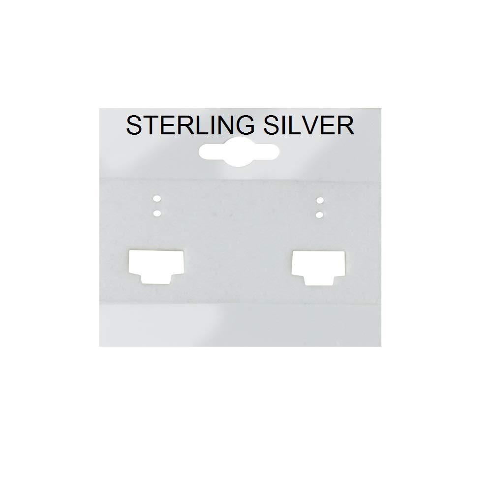 Sterling Silver French Clip Earring Display Cards - 2