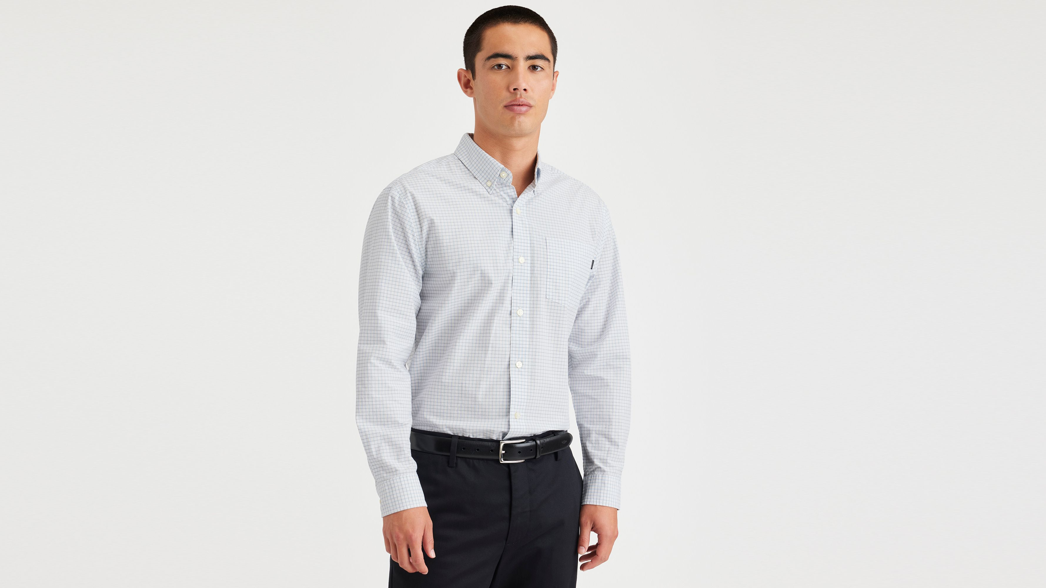 Classic Fit Essential Button Up Shirt for Men - Comfortable Casual & Business Wear - Perfect for Office, Dating & Outdoor Activities