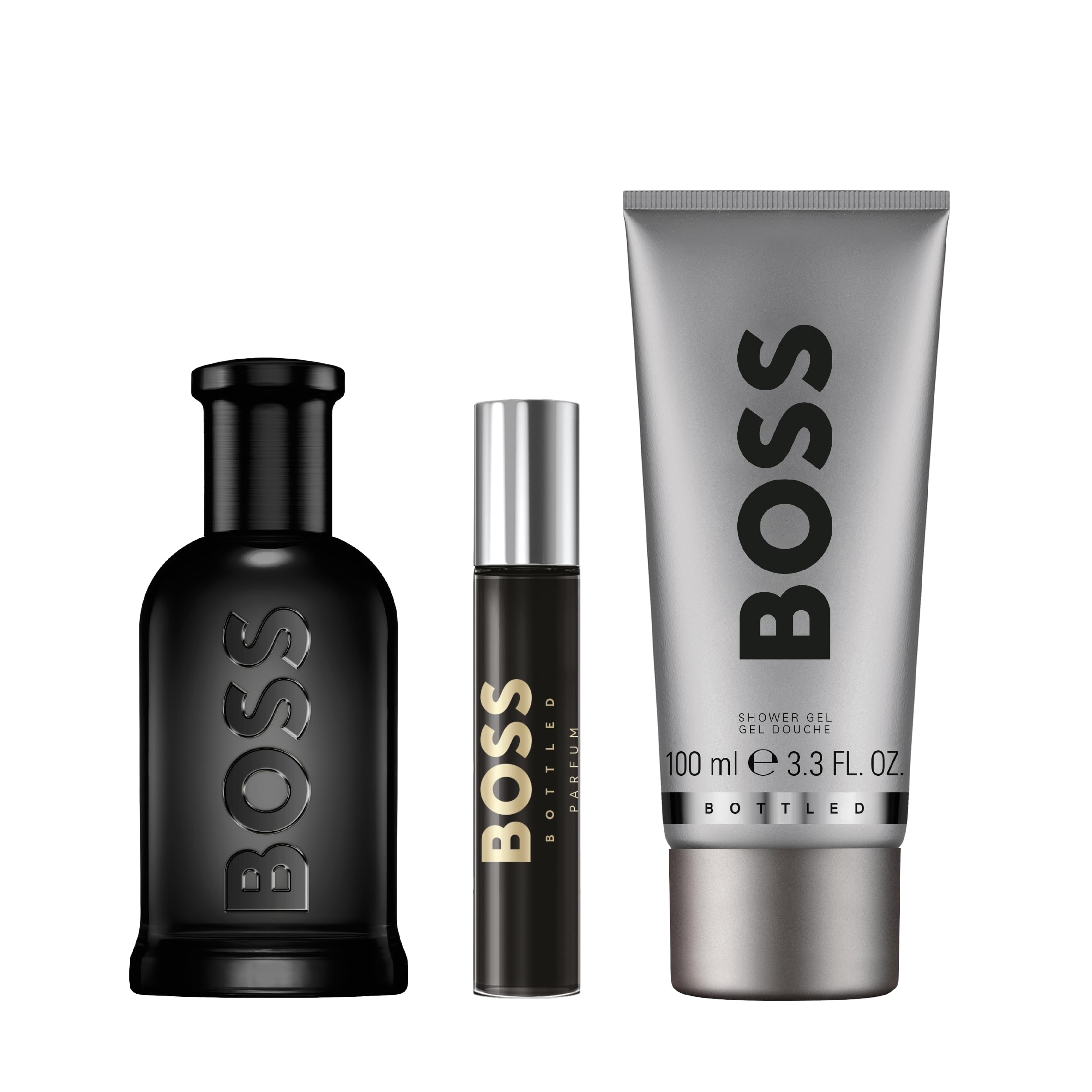 Hugo Boss Men's 3-Piece BOSS Bottled Eau de Parfum Gift Set - Premium Cologne Trio for Holidays, Date Night & Special Occasions