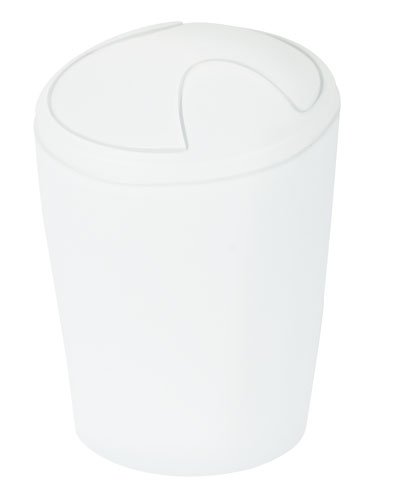 White Polypropylene Laundry Hamper with Handles - Foldable Clothes Basket for Bedroom, Bathroom, and Dorm Organization