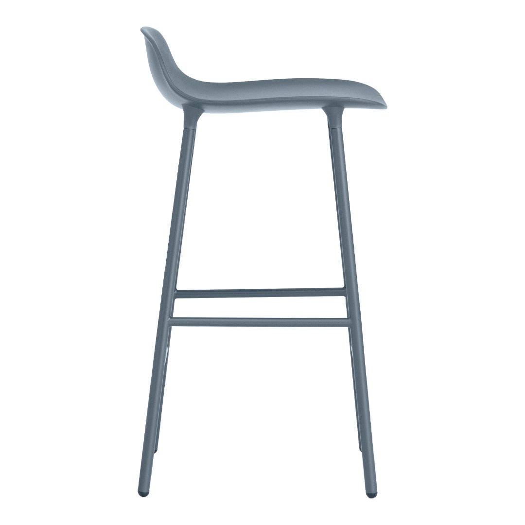 Modern Metal Leg Form Counter Stool - Bar Stool for Kitchen Island, Breakfast Nook & Home Decor - Adjustable Height Contemporary Dining Stool