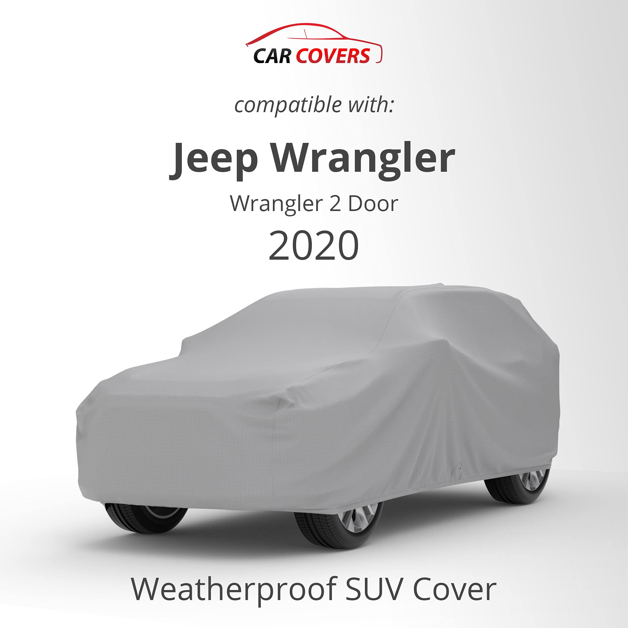 2020 Jeep Wrangler 2 Door Weatherproof SUV Car Cover with Theft Cable Lock - All-Season Outdoor Protection, Durable & Warranty Included - Perfect for Parking, Camping & Off-Road Adventures