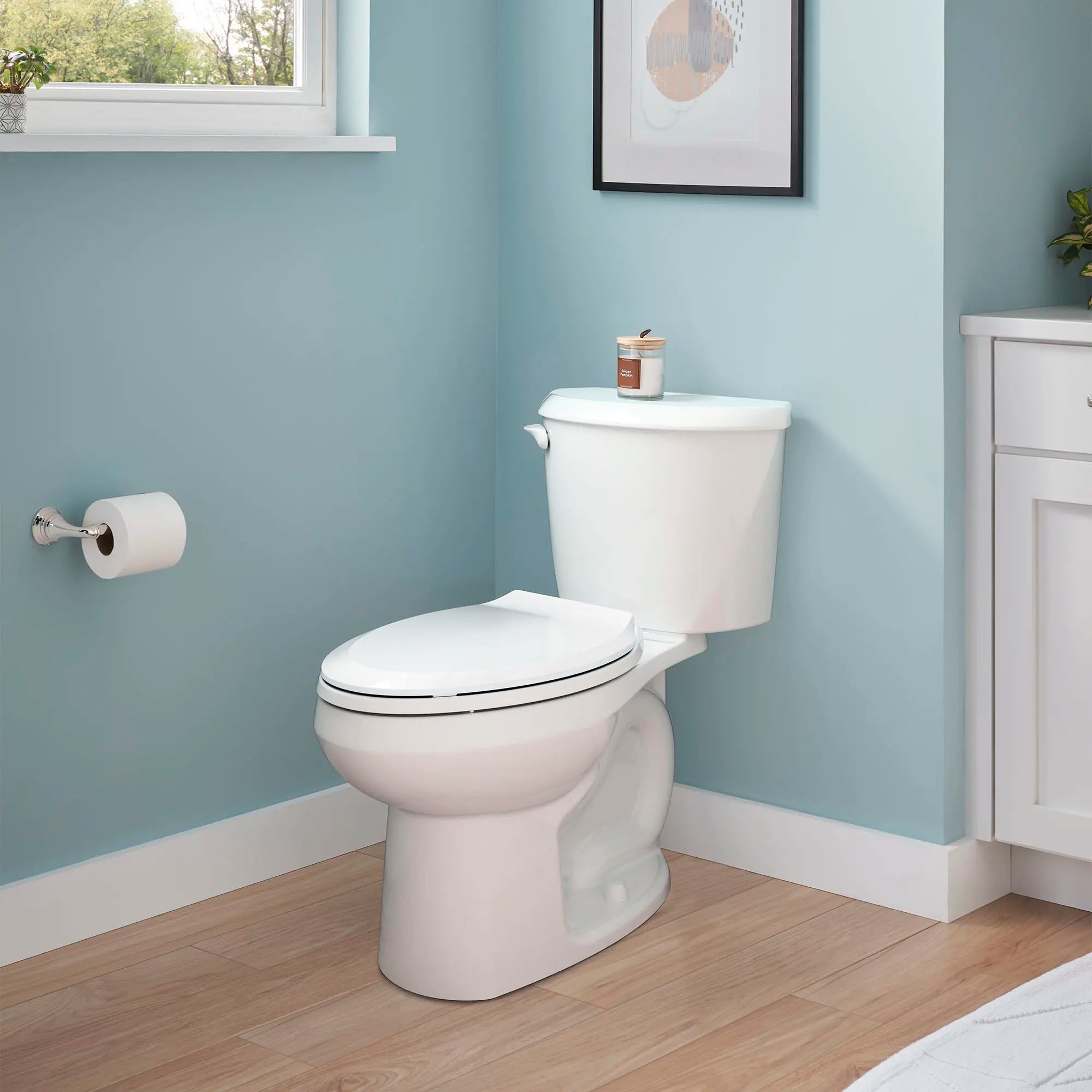 Colony® 3 Two-Piece 1.28 GPF/4.8 LPF Standard Height Round Front Toilet Without Seat - Water-Efficient Bathroom Toilet for Small Spaces & Modern Homes