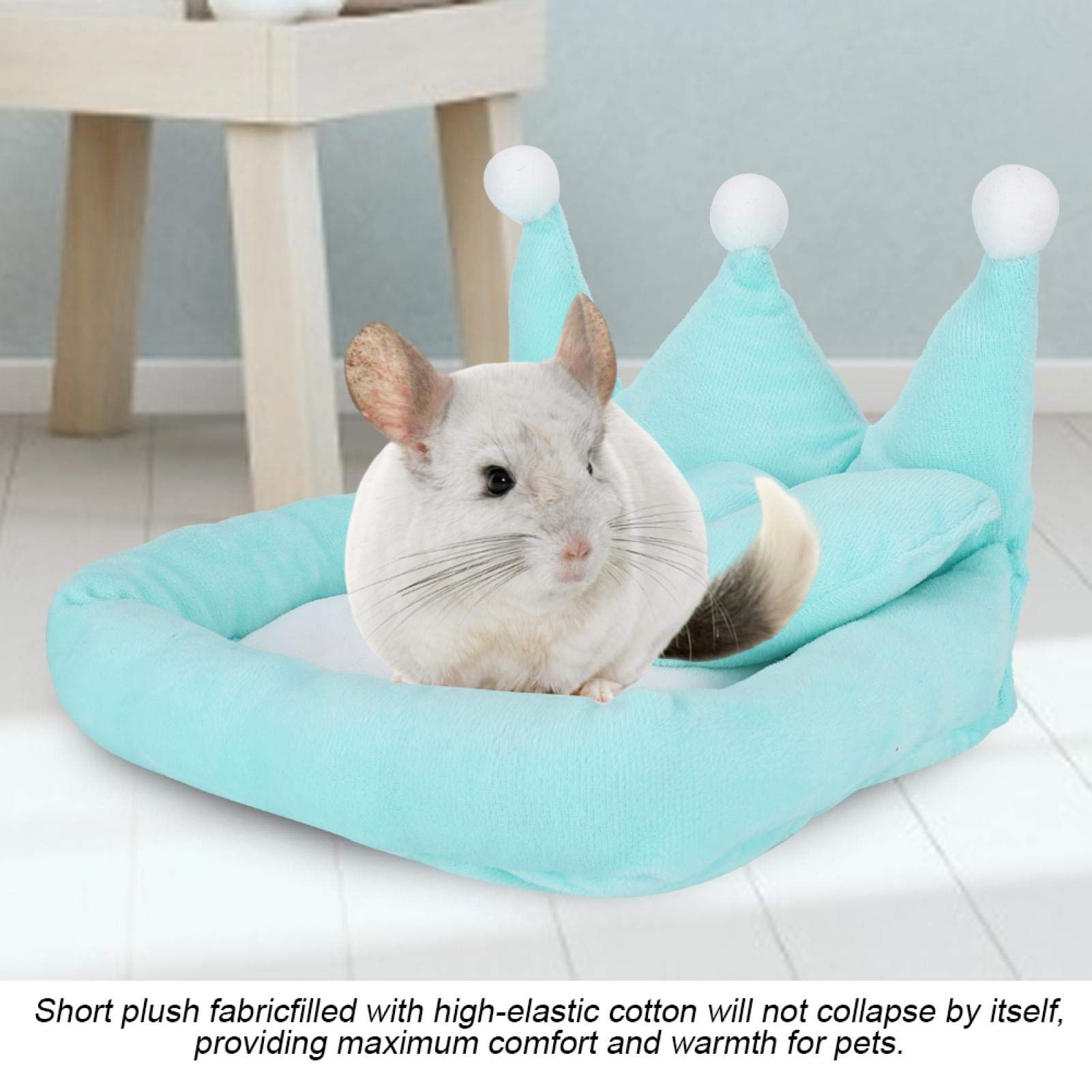 EVTSCAN Cozy Small Pet Bed - Soft Hamster Sleeping Cushion & Rest Mat with Comfortable House Design - Perfect for Hamsters, Guinea Pigs, Rabbits - Ideal for Cage, Playpen & Indoor Use (Green)