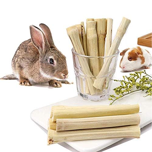 150G Natural Sweet Bamboo Rabbit Chew Toys - Healthy Teeth & Gum Treats for Rabbits, Guinea Pigs & Small Pets - Perfect for Dental Care, Boredom Relief & Cage Enrichment