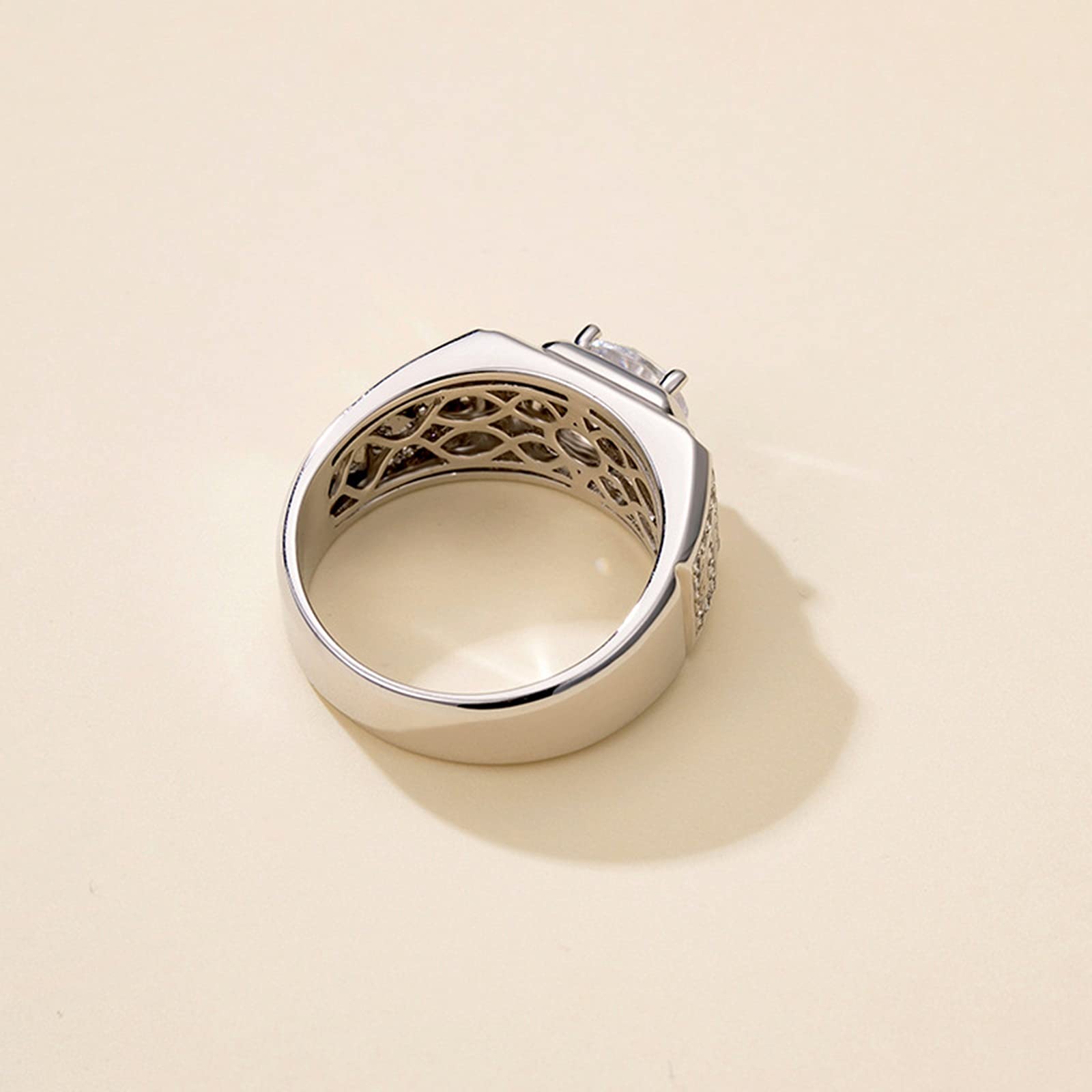 14K Moissanite Promise & Engagement Rings for Men - Sizes 4-11 with Custom Engraving | Perfect for Proposals, Anniversaries & Special Occasions