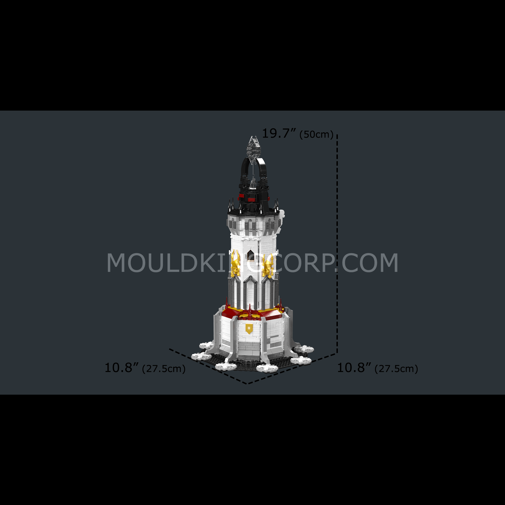Mould King 16055 Medieval Lighthouse Building Set - 2,199 Pcs Castle Brick Model Kit for Adults & Teens | Perfect for Home Decoration, Gift Ideas & Collectors Display
