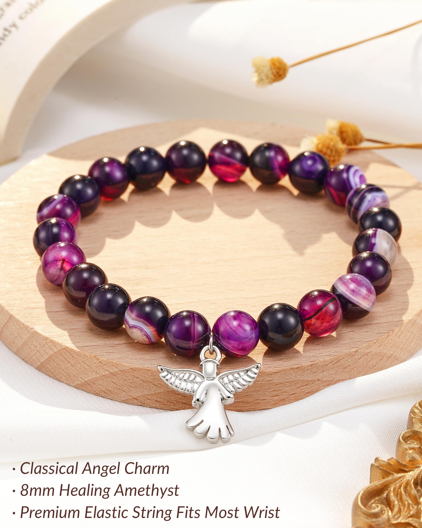 Guardian Angel Bracelet for Women - Inspirational Spiritual Jewelry Gift with Encouraging Message - Perfect for Birthday, Christmas, Mother's Day & Daily Motivation