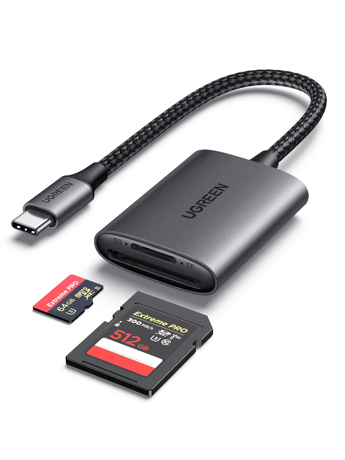 UGREEN SD 4.0 UHS II Card Reader USB C Adapter - 312MB/s High Speed Transfer for iPhone 16 Plus Pro Max 15, MacBook Air, iPad, Galaxy S24 Ultra S9 - Perfect for Photographers, Videographers & Content Creators