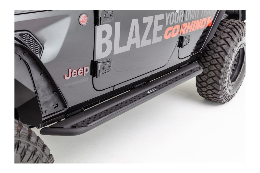 Ford Bronco & Ram 1500 Go Rhino Dominator DSS Sliders - Textured Black Side Steps for Off-Road Protection & Easy Entry | Perfect for Truck & SUV Adventures, Camping & Outdoor Activities