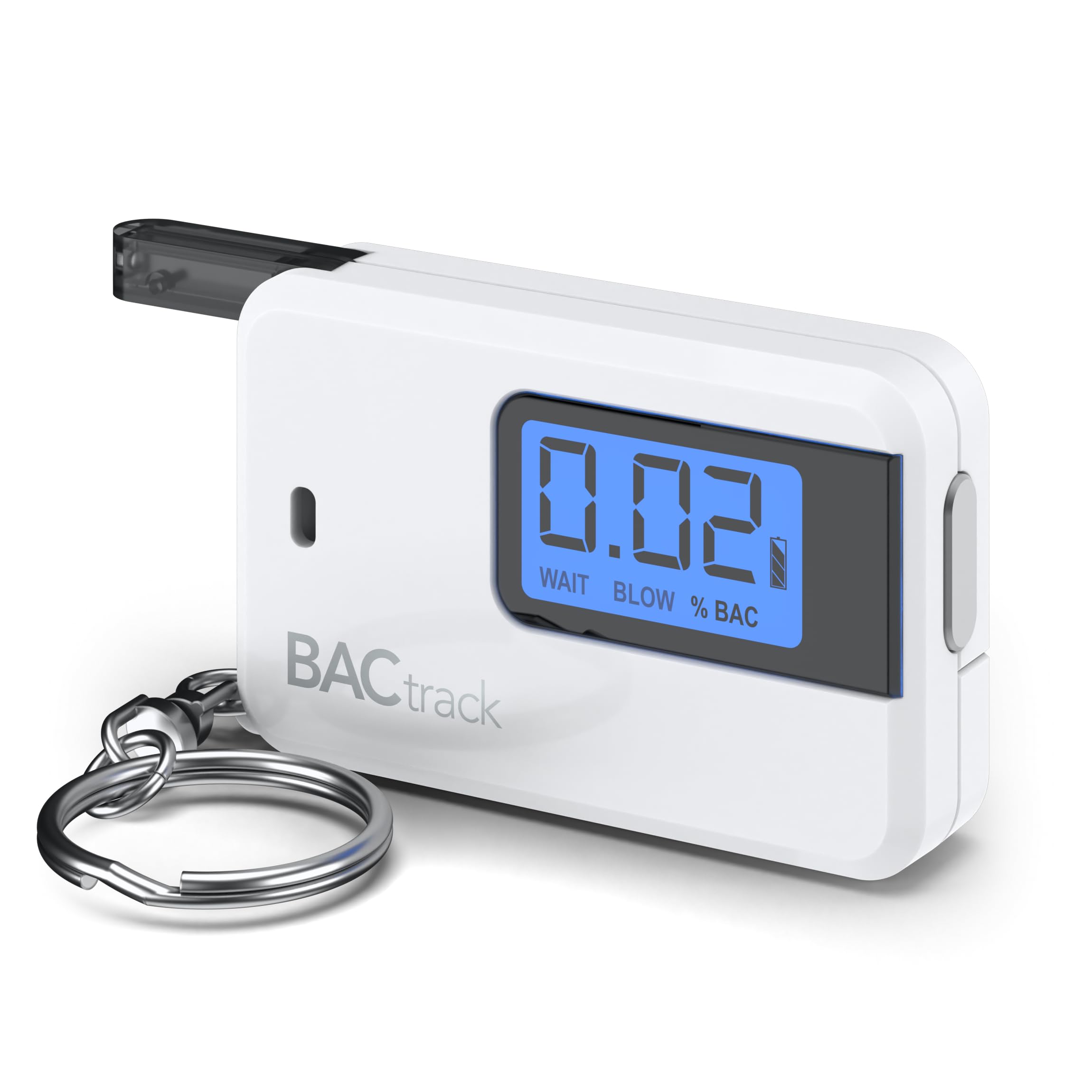 BACtrack Go Keychain Breathalyzer (White) - Ultra-Portable Personal Alcohol Tester with Keyring | Perfect for Parties, Driving Safety & Workplace Testing
