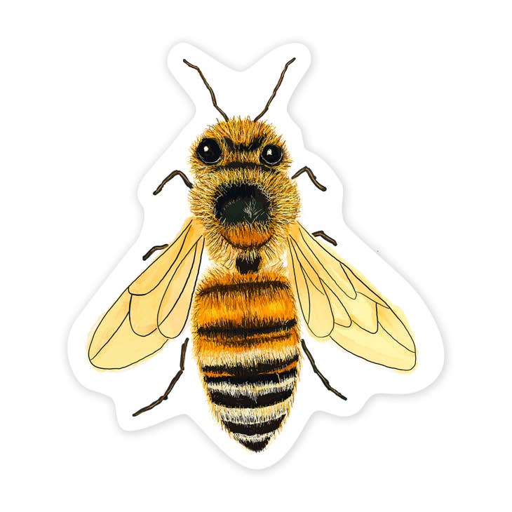 Bee Vinyl Sticker - Waterproof Decal for Laptops, Cars & DIY Crafts - Cute Honeybee Design for Home Decor & Scrapbooking