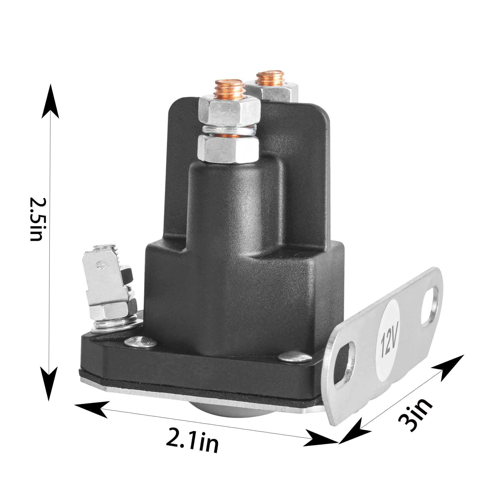 12V Starter Solenoid with Control Wire - Compatible with Trombetta Hustler Zero Turn Lawn Mower - Replaces Starter Relay Solenoid Part 030817 & 832-1211-210 - Perfect for Lawn Mower Repair & Maintenance