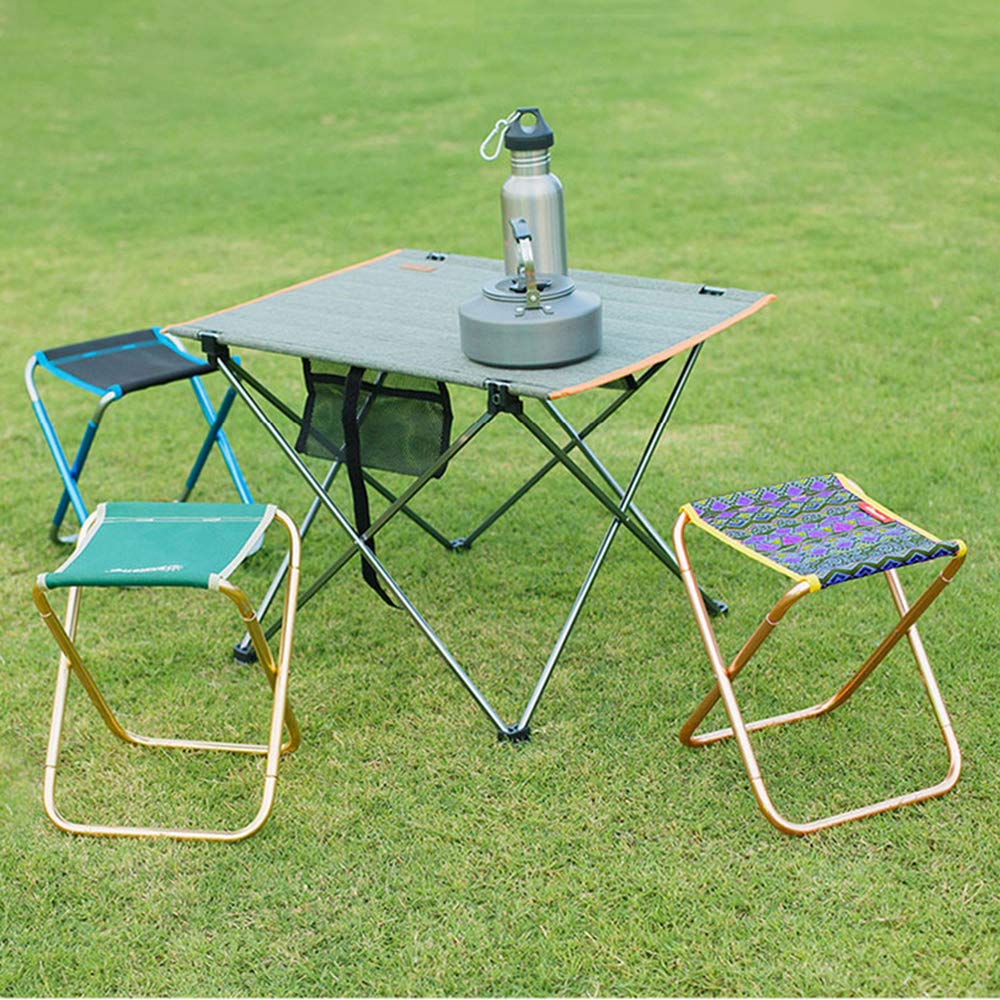 Portable Mini Camping Stool - Lightweight Aluminum Alloy Folding Chair for Outdoor Activities, Fishing, Beach, BBQ, Hiking & Travel - Compact Design with Storage Bag - Perfect for Backyard, Garden & Picnic Use