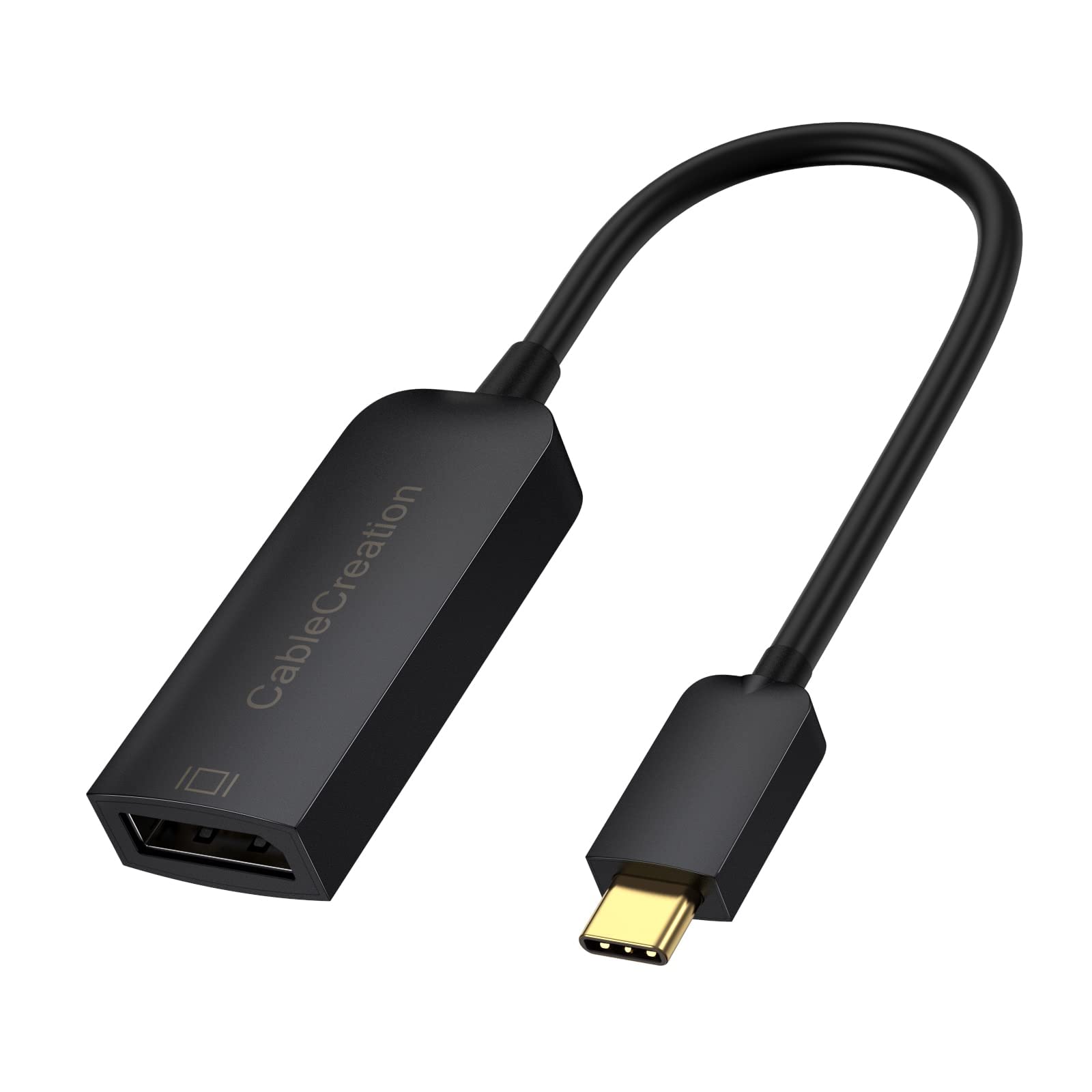 CableCreation USB C to DisplayPort Adapter 4K@60Hz - Thunderbolt 3 to DP Converter for MacBook Pro/Air, iPad Pro, Dell XPS, Samsung Galaxy - Compatible with iPhone 16/15 Pro Max - Ideal for Gaming, Video Editing & Multi-Monitor Setup (Black)