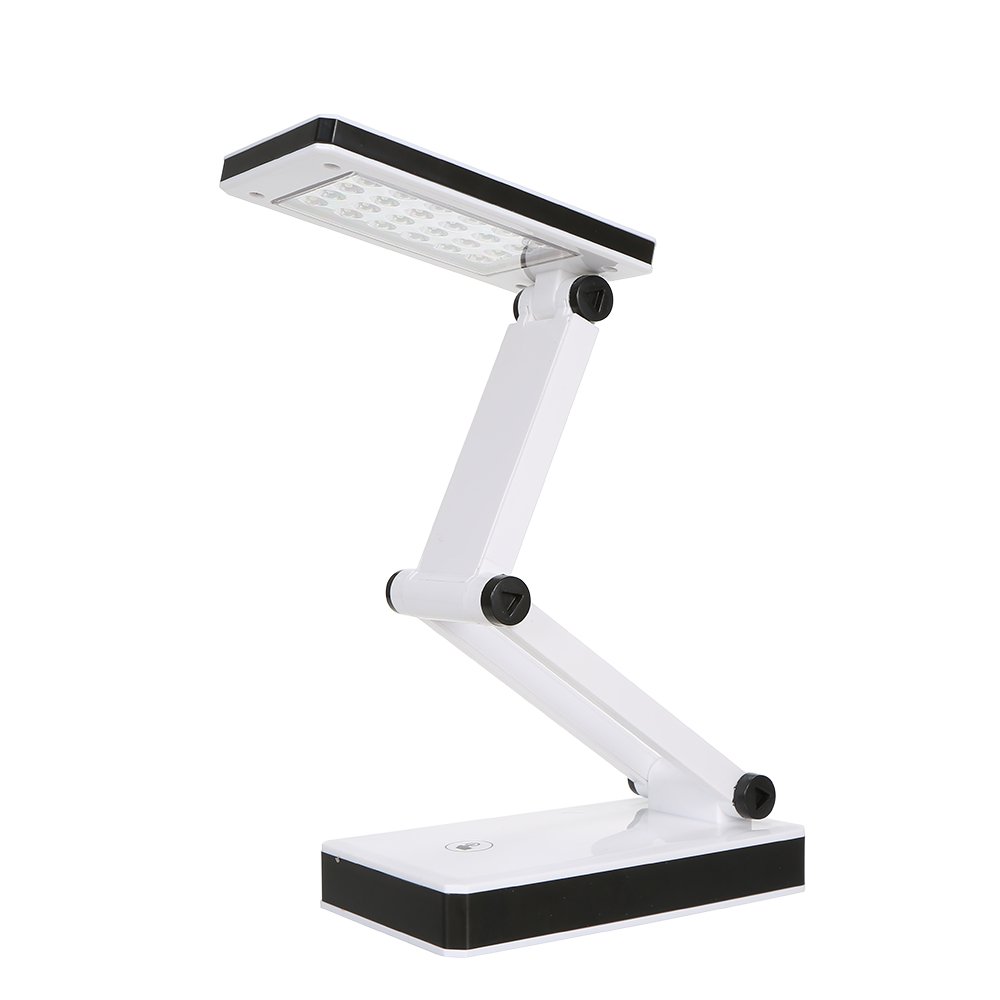 Foldable LED Desk Lamp with Touch Control - 3 Brightness Levels, USB & Battery Powered - Portable Reading Light for Travel, Study, Home Office & School - Perfect for Night Reading, Working & Studying in Bed or Desk