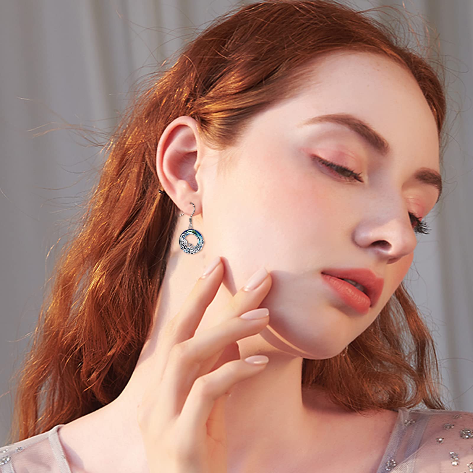 Sterling Silver Peacock Earrings for Women | Elegant Jewelry Gift for Her | Perfect for Parties, Weddings & Special Occasions