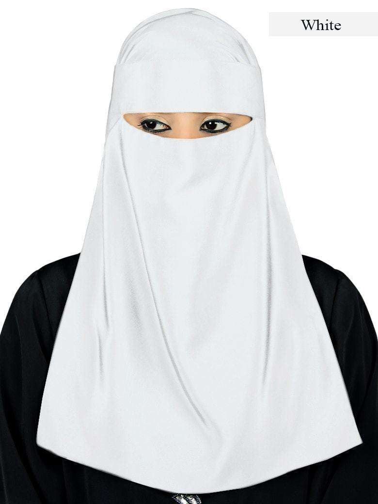 Lamah Niqab with Square Hijab and Headband Set - Perfect for Muslim Women's Prayer, Modest Fashion, and Everyday Wear