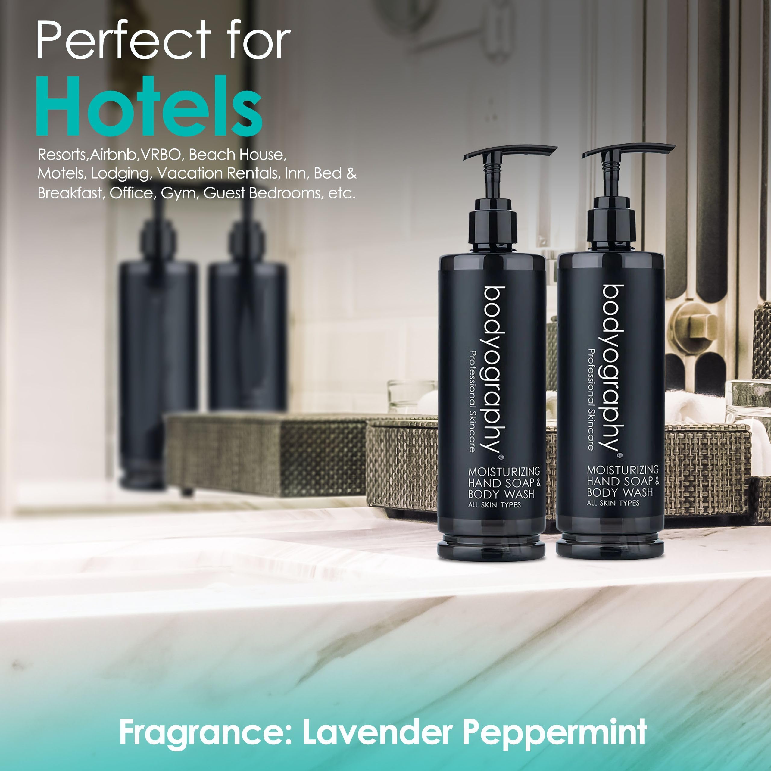 Bodyography Luxury Hand Soap & Body Wash - Deep Moisturizing Liquid Hand Soap for Dry Skin | Hydrating & Nourishing Formula | Perfect for Home, Spa & Travel Use