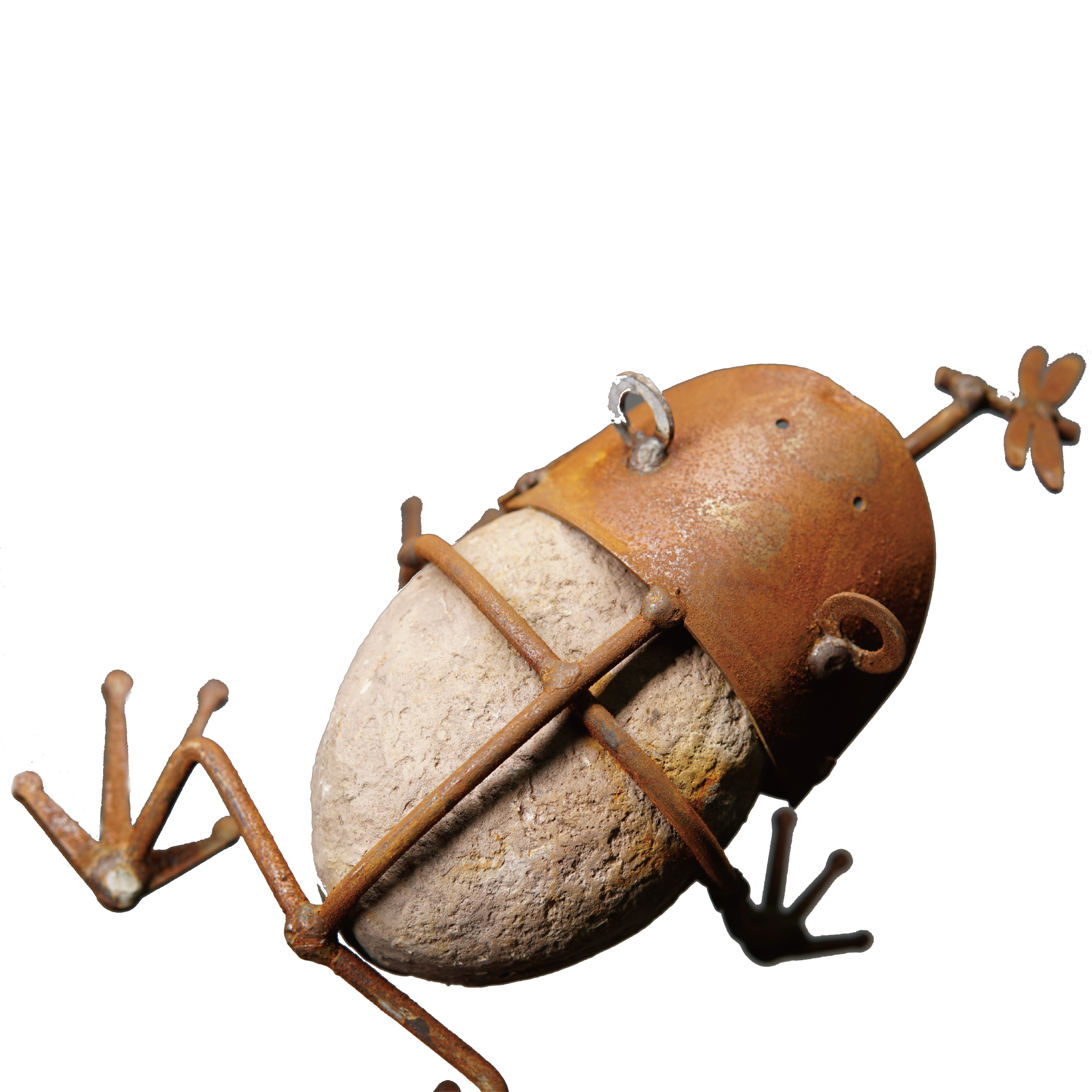 SH0544 Natural Stone Frog Garden Ornament - Handcrafted Outdoor Decor for Garden, Patio, and Lawn - Perfect for Zen Gardens and Landscaping