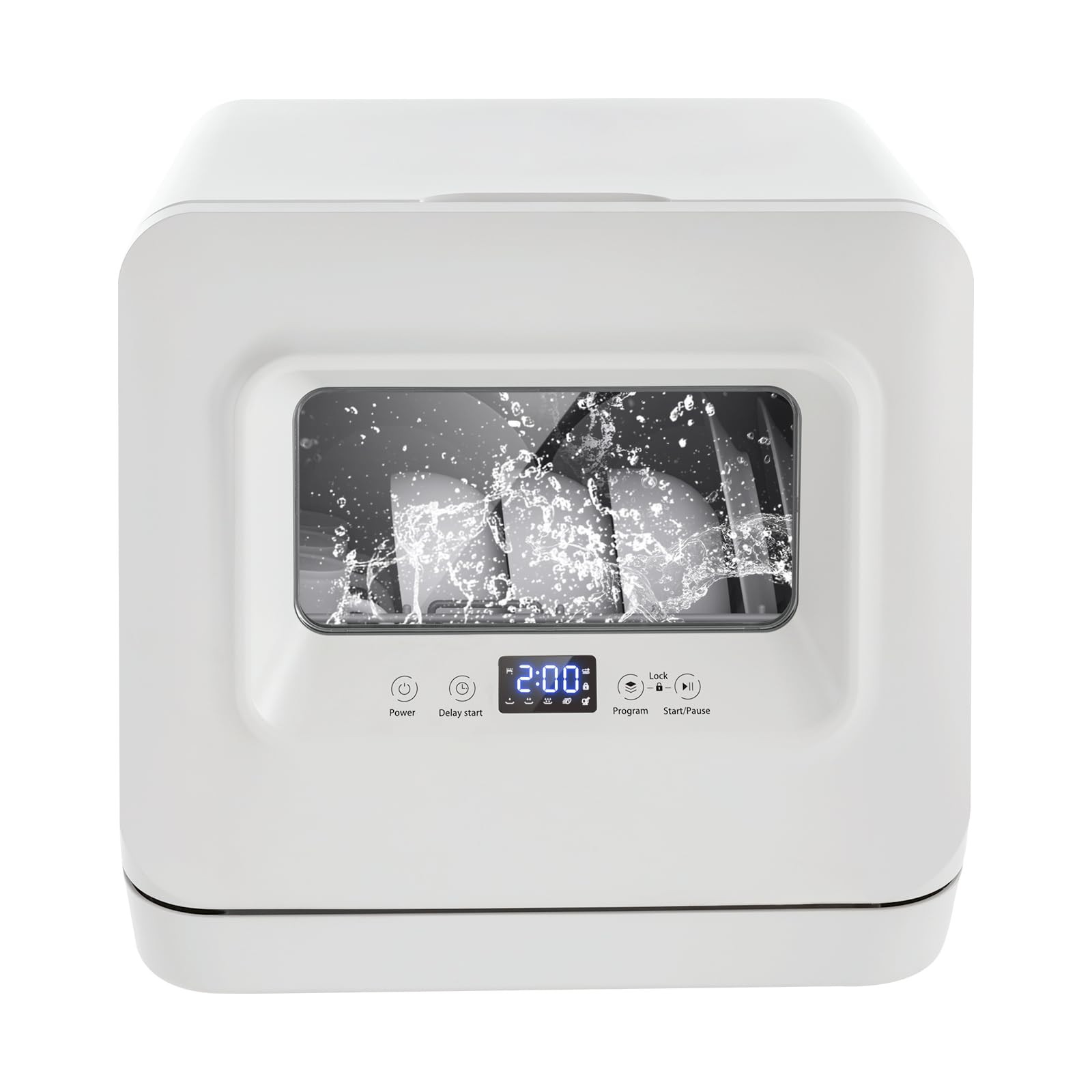 Portable Countertop Dishwasher with 360° Spray - 3-in-1 Compact Dishwasher Machine, 785W Multiple Washing Programs for Small Apartments & Home Use | Perfect for Kitchen, RV, Dorm & Office Spaces