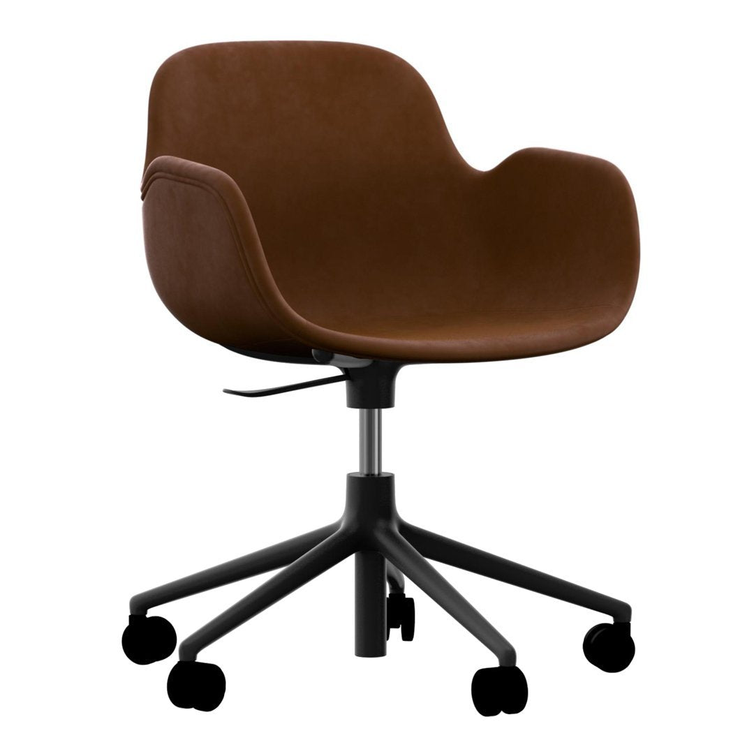 Ergonomic Form Armchair with 5W Swivel Base & Gas Lift Mechanism - Upholstered Office Chair for Home & Workspace Comfort