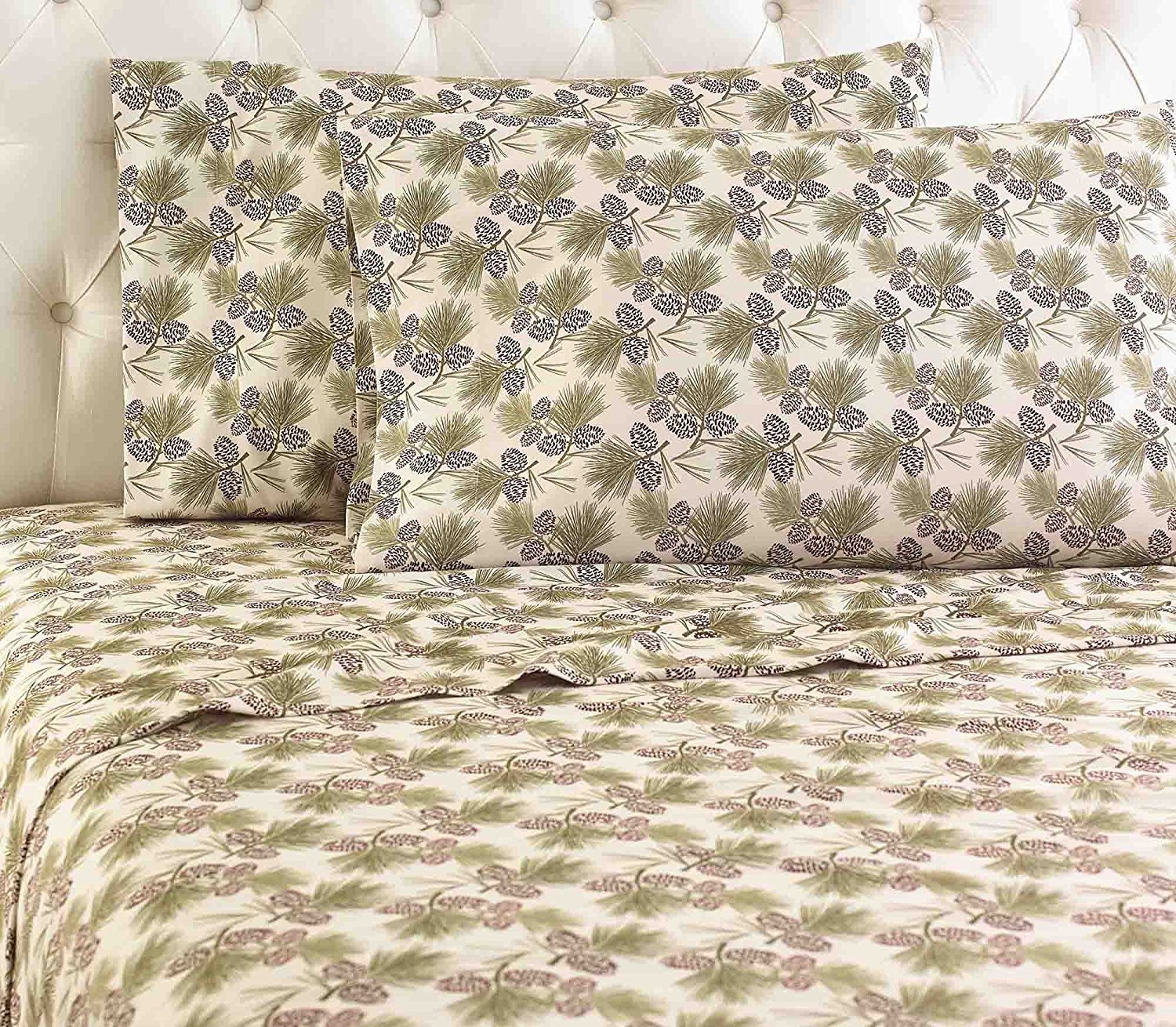 Thermee Micro Flannel California King-Size Sheet Set - Ultra Soft & No Pilling Bed Sheets with 18