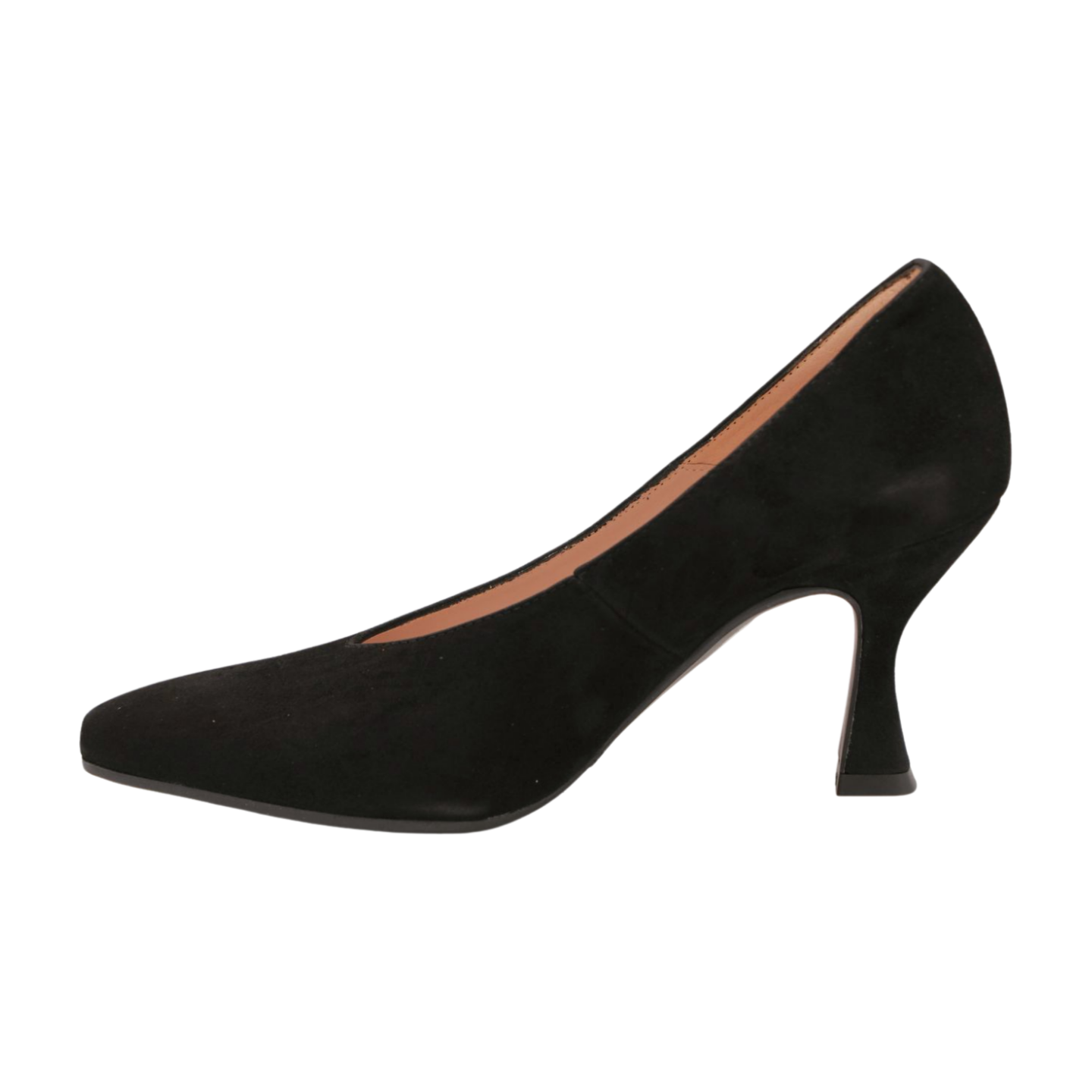 Marian Black Suede V-Cut Pointed Toe Pumps - Elegant Women's Dress Shoes for Office, Party & Special Occasions