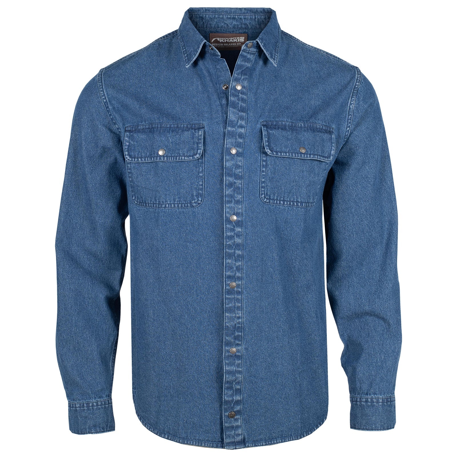 Austin Denim Shirt for Men - Classic Blue Denim Button Down Shirt with Long Sleeves | Perfect for Casual Wear, Outdoor Adventures & Layering