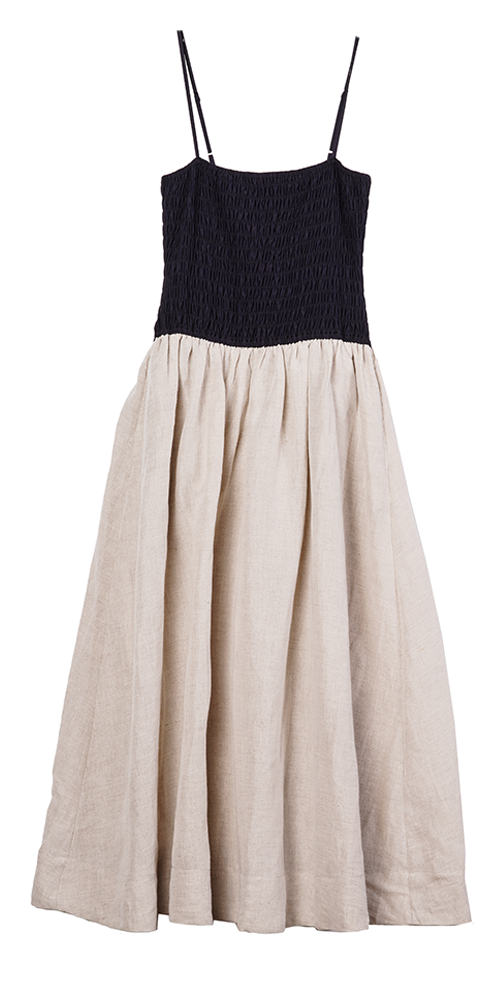 Mael Dress in Oatmeal Linen - Women's Casual Summer Dress for Beach, Vacation & Everyday Wear