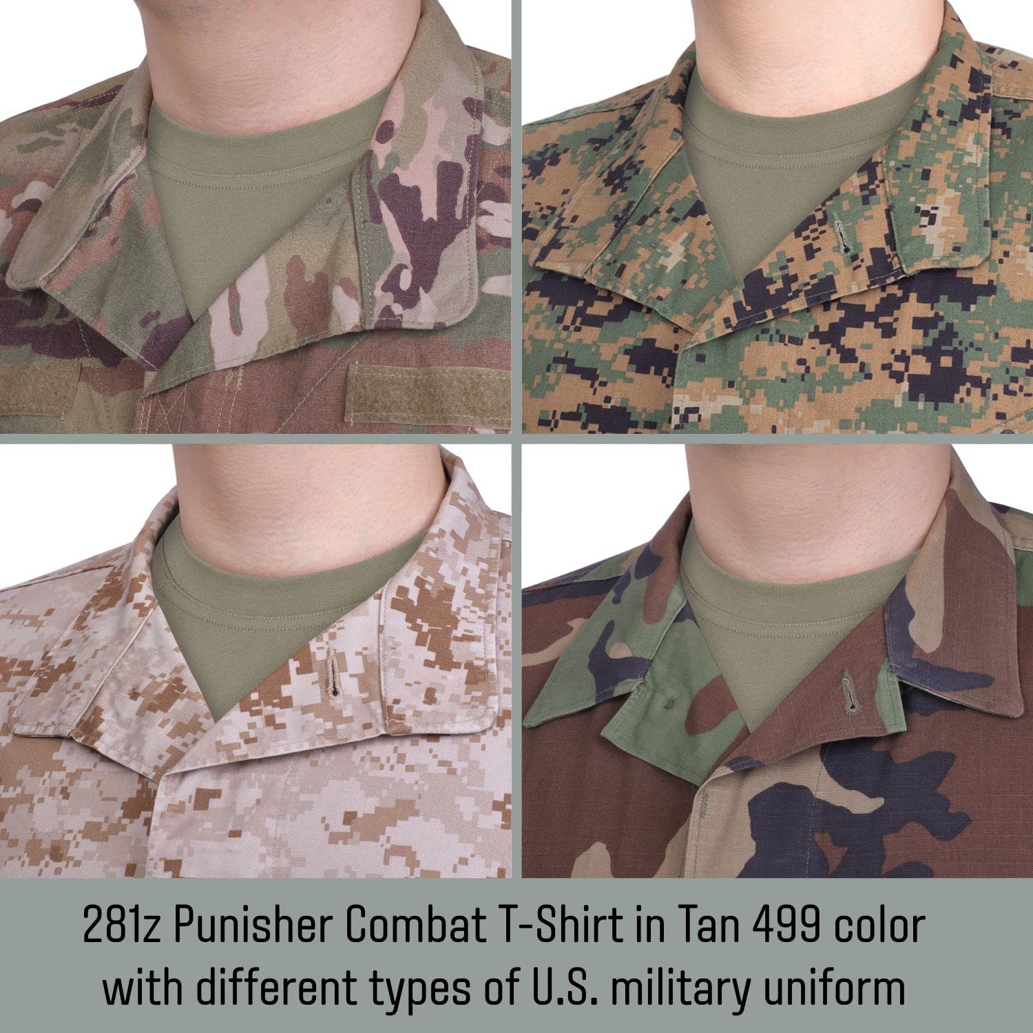 281Z Women's Military Stretch Cotton Underwear Shirt - Tactical Hiking Outdoor T-Shirt - Punisher Combat Line - Perfect for Camping, Airsoft & Outdoor Adventures