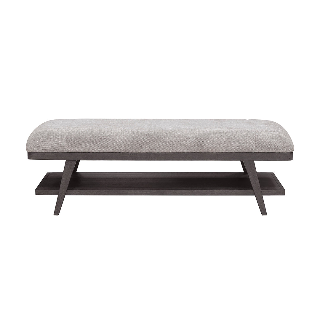 Quincy Bench - Modern Wooden Bench with Sturdy Metal Legs for Living Room, Bedroom, or Entryway - Perfect for Home Decor and Seating