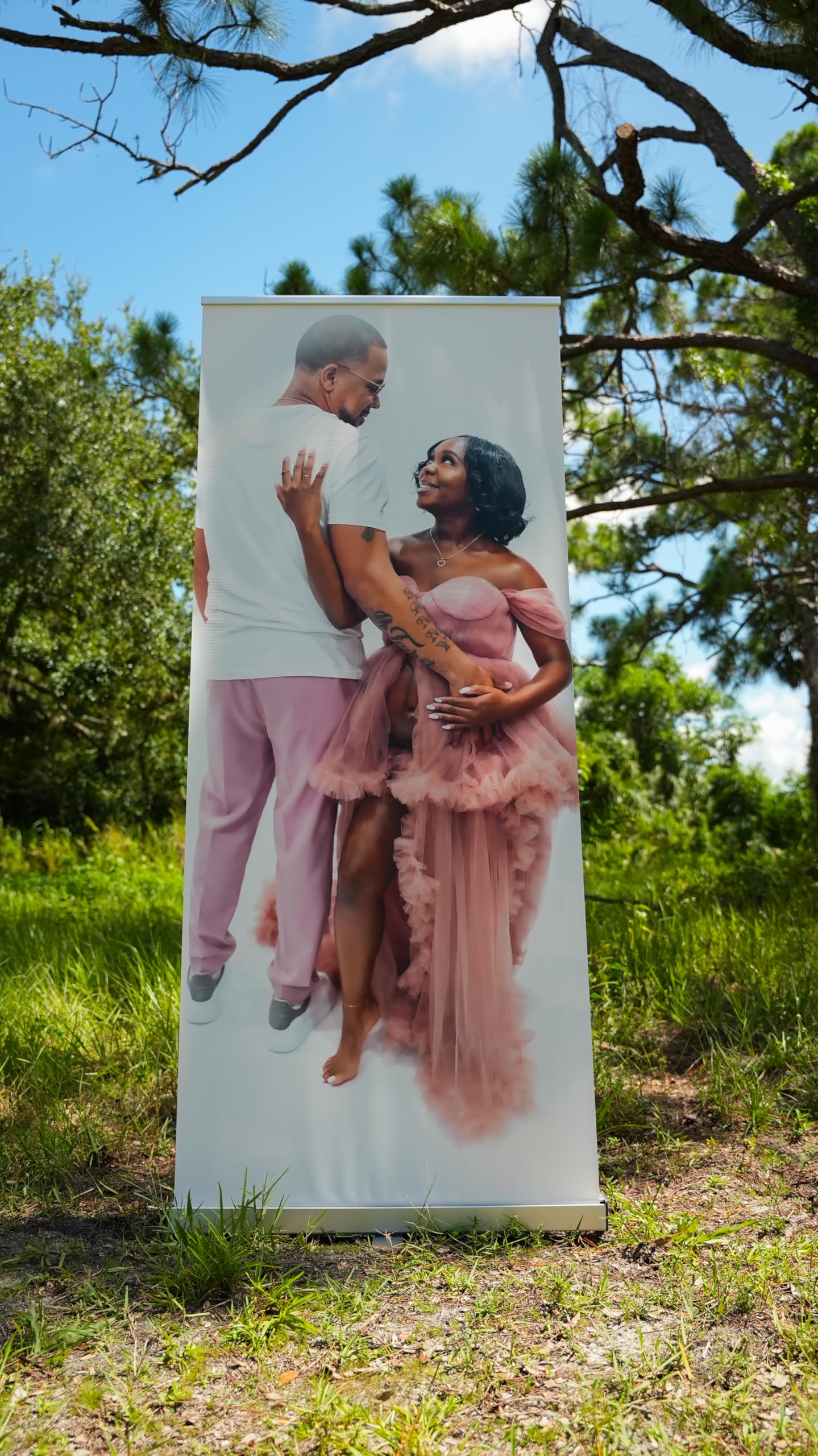 Custom Wedding Retractable Banner Stand with Full Color Print - Complete Package (Stand + Print + Carrying Bag) | Elegant Wedding Display & Signage for Ceremonies, Receptions, and Photo Backdrops