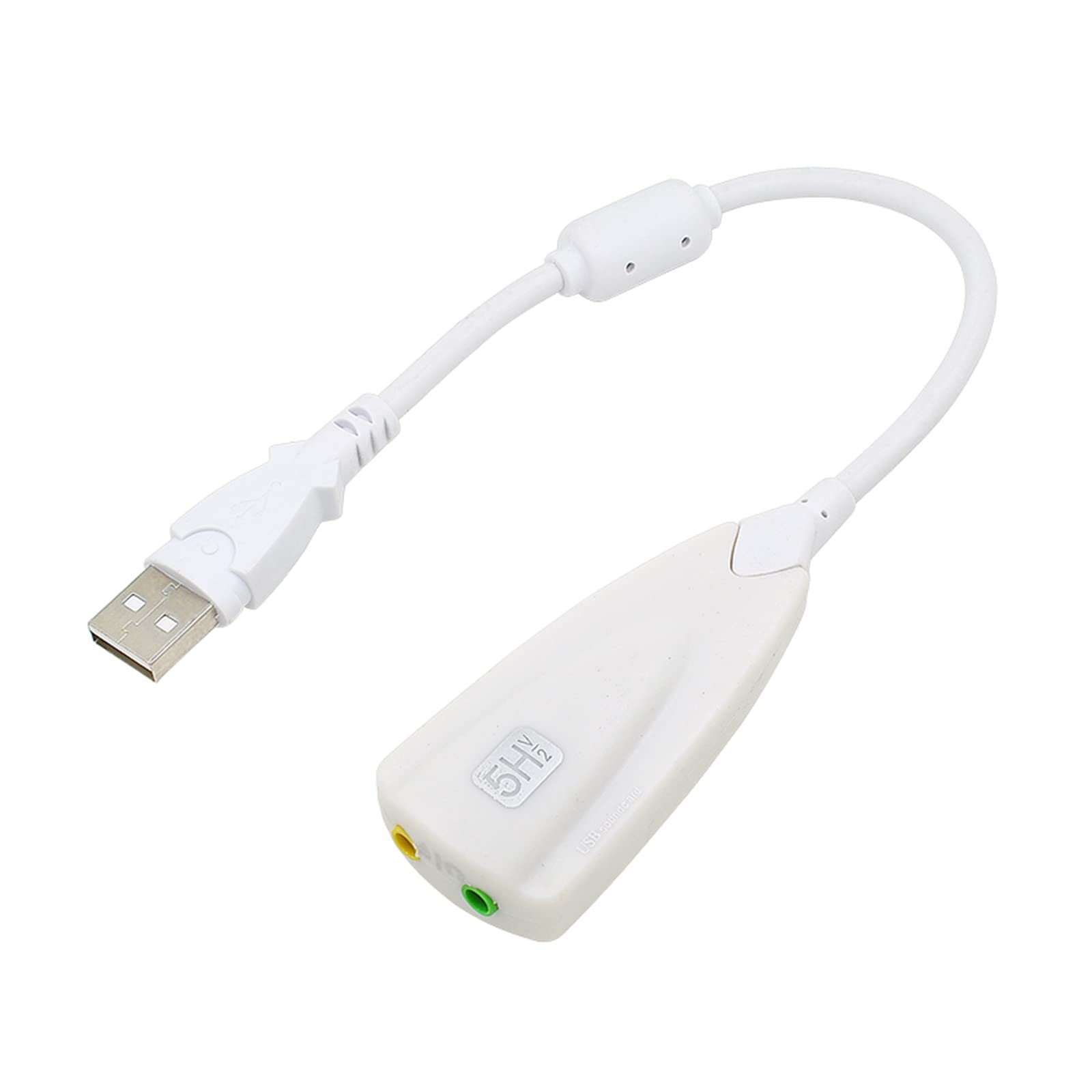 KieTeiiK USB External Sound Card 7.1 Channel - 3.5mm Headphone Adapter for PC/Laptop - Plug & Play No Driver Needed - Perfect for Gaming, Streaming & Conference Calls