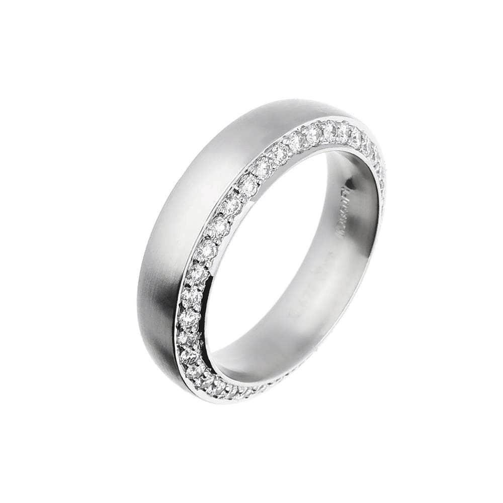Elegant Platinum Comfort Fit Wedding Band with 0.47ct Brilliant Cut Side Diamonds - Perfect for Anniversaries & Special Occasions