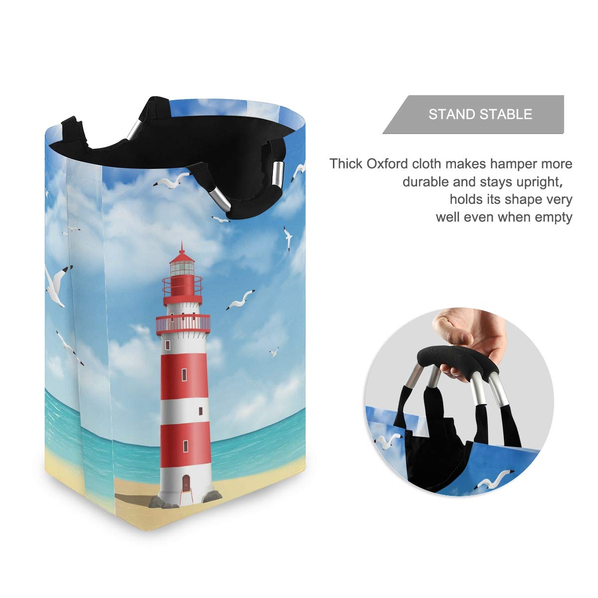 Large Blue Bird Toy Storage Bin - Waterproof Fabric Laundry Hamper with Handles for Kids | Collapsible Clothes Organizer for Nursery, Bedroom & Beach | Perfect Gift Basket for Dirty Clothes & Home Organization