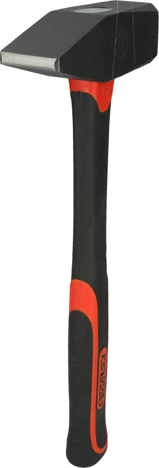 KS Tools 142.1405 Fiberglass Handle Fitters Hammer - 2000g Heavy Duty Construction Tool for Metalworking, Plumbing, and Automotive Repair