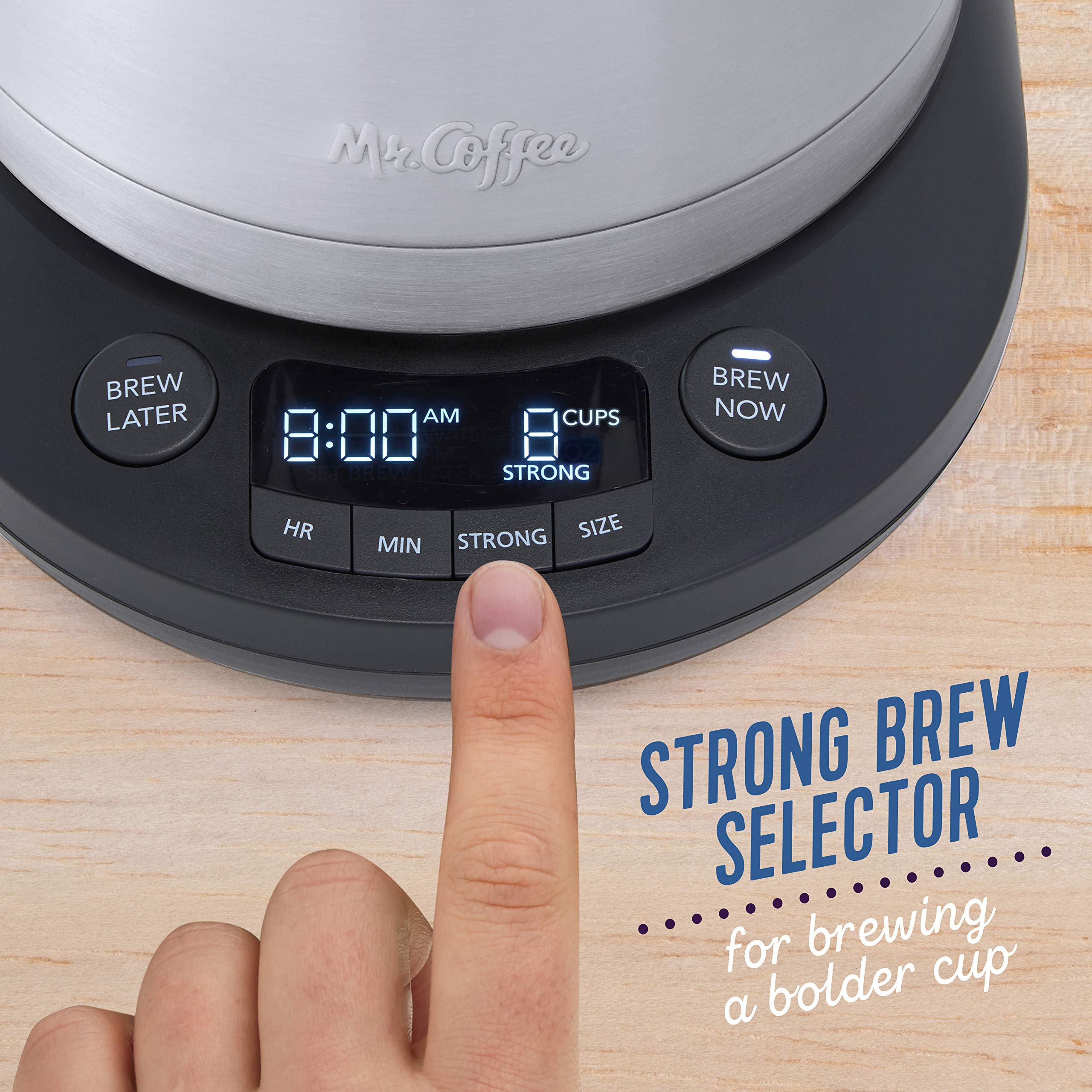 Mr. Coffee 10-Cup Programmable Coffee Maker - Single Serve & Carafe Brewing - Black - Perfect for Home, Office & Entertaining