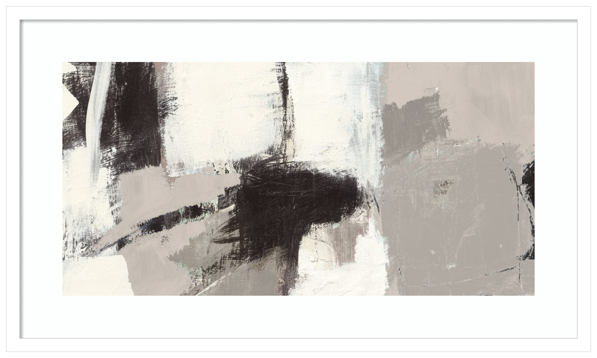 Amanti Art Framed Wall Art Print 20x33 Catalina I Neutral Crop by Mike Schick - Abstract Modern Contemporary Decor - Large Poster Painting for Living Room, Bedroom, Bathroom, Kitchen - Perfect for Home Office & Dining Room Wall Decor
